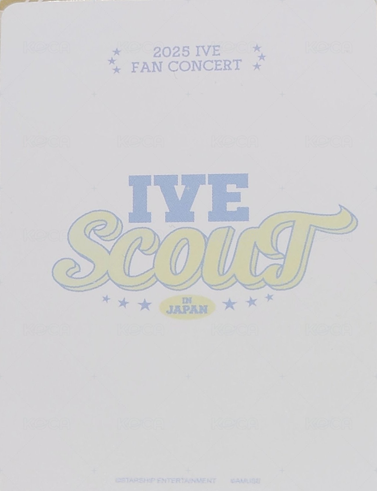 25’ FC IVE SCOUT 星船 日本場 隨機卡 團卡 背面