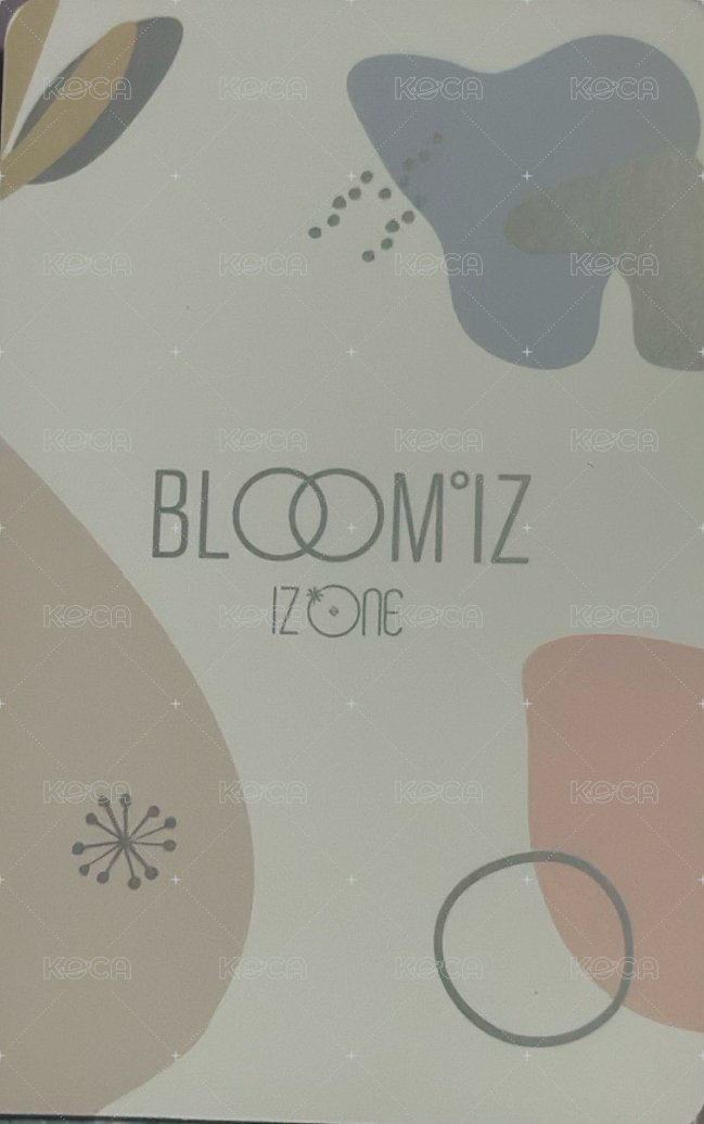 BLOOM*IZ I was版 專輯卡  背面