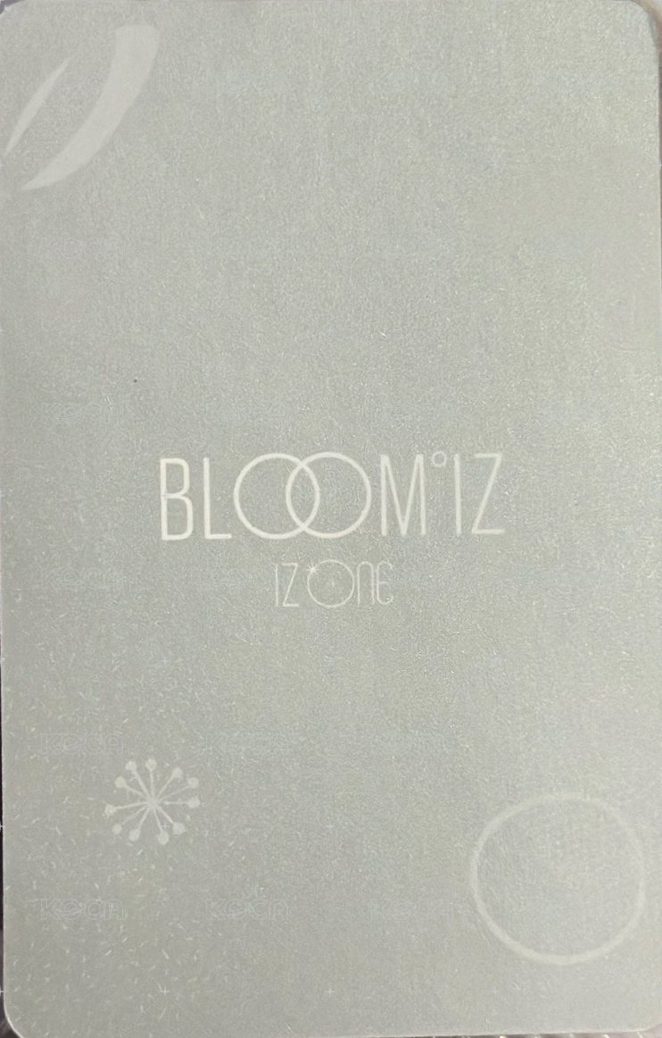 BLOOM*IZ I was版 專輯卡  背面