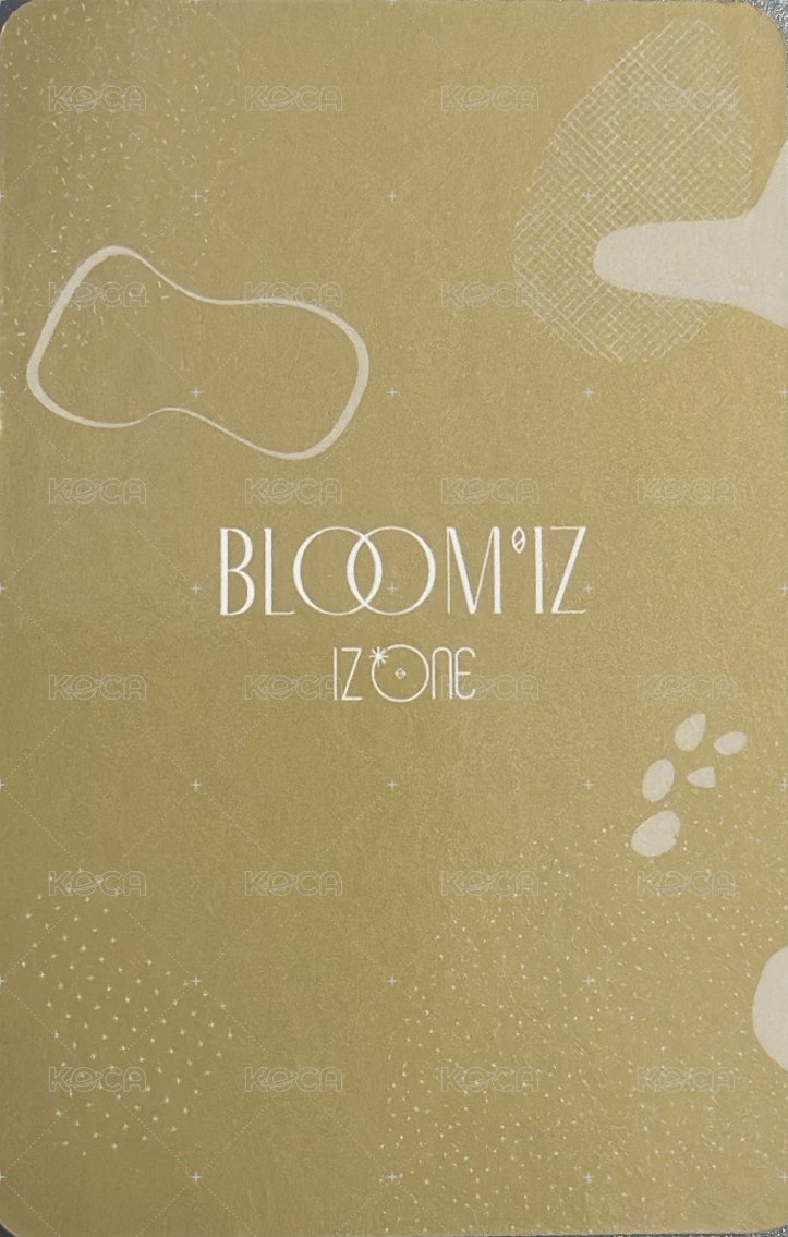 BLOOM*IZ I am版 專輯卡  背面