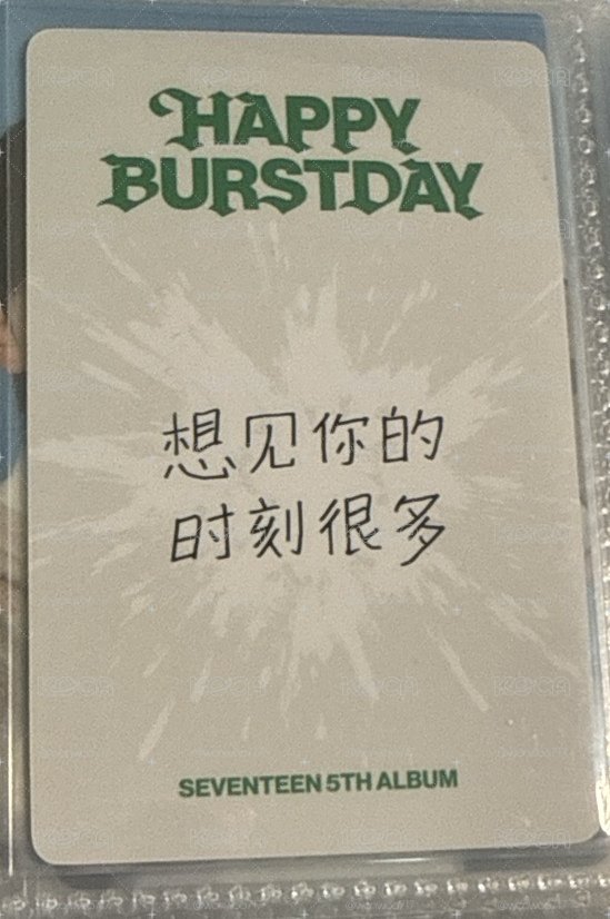 正五 yzy 十週年限定 特典卡 
