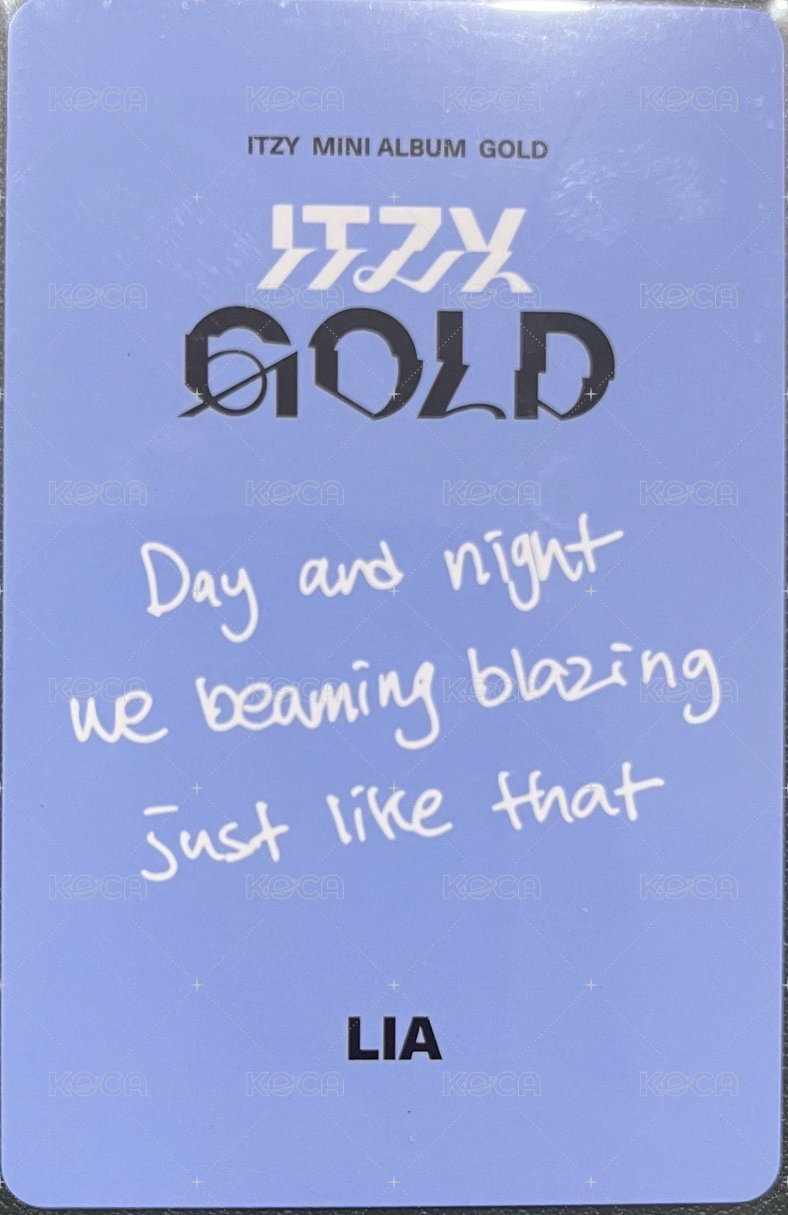 GOLD 專輯卡  背面