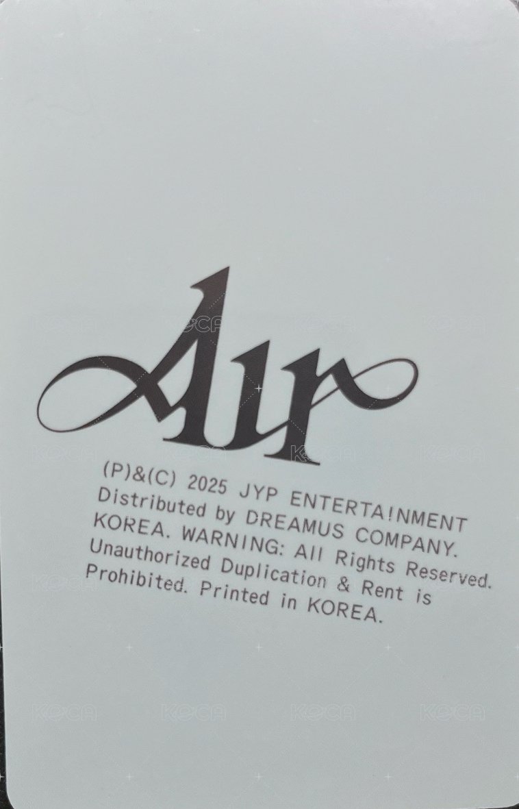 AIR 專輯卡  背面