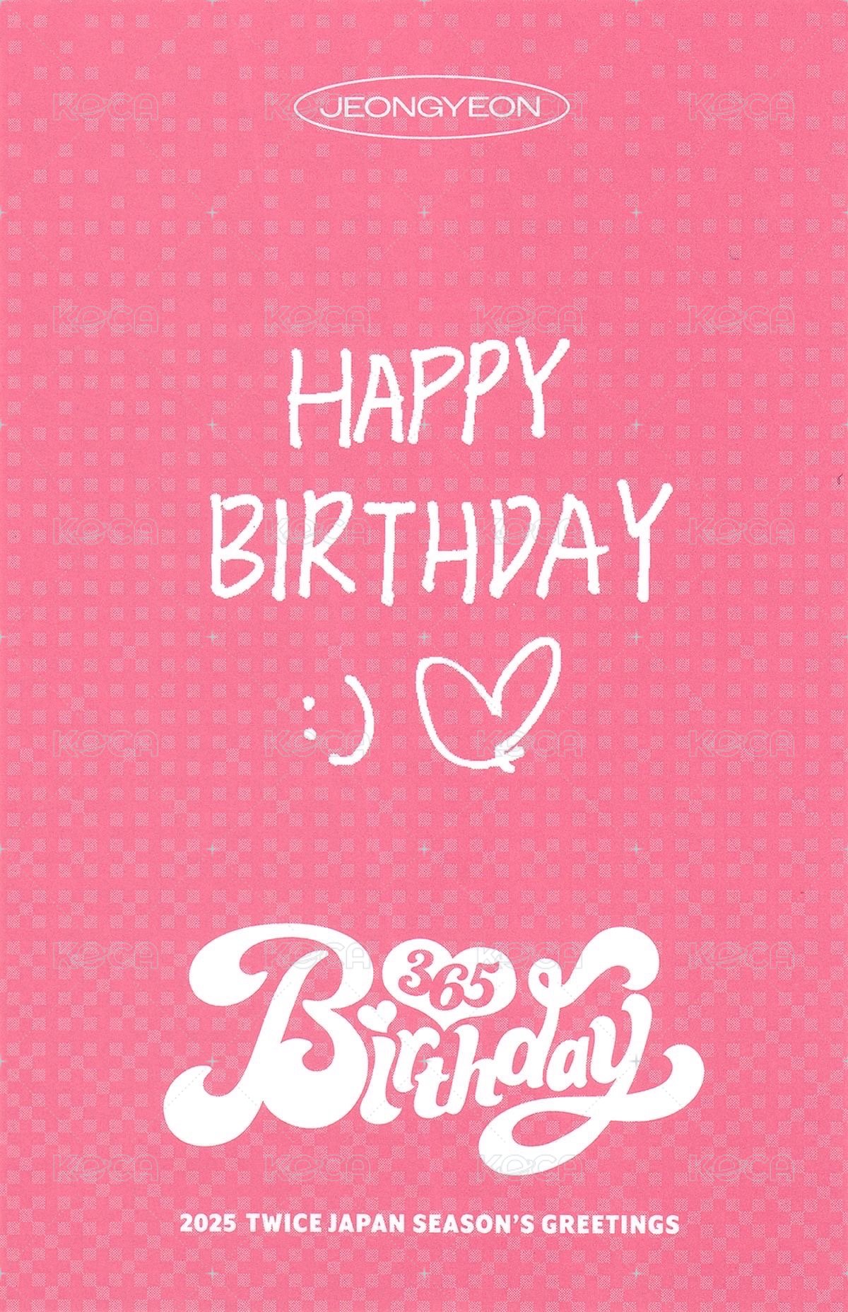 25’日本年曆 年曆卡  背面