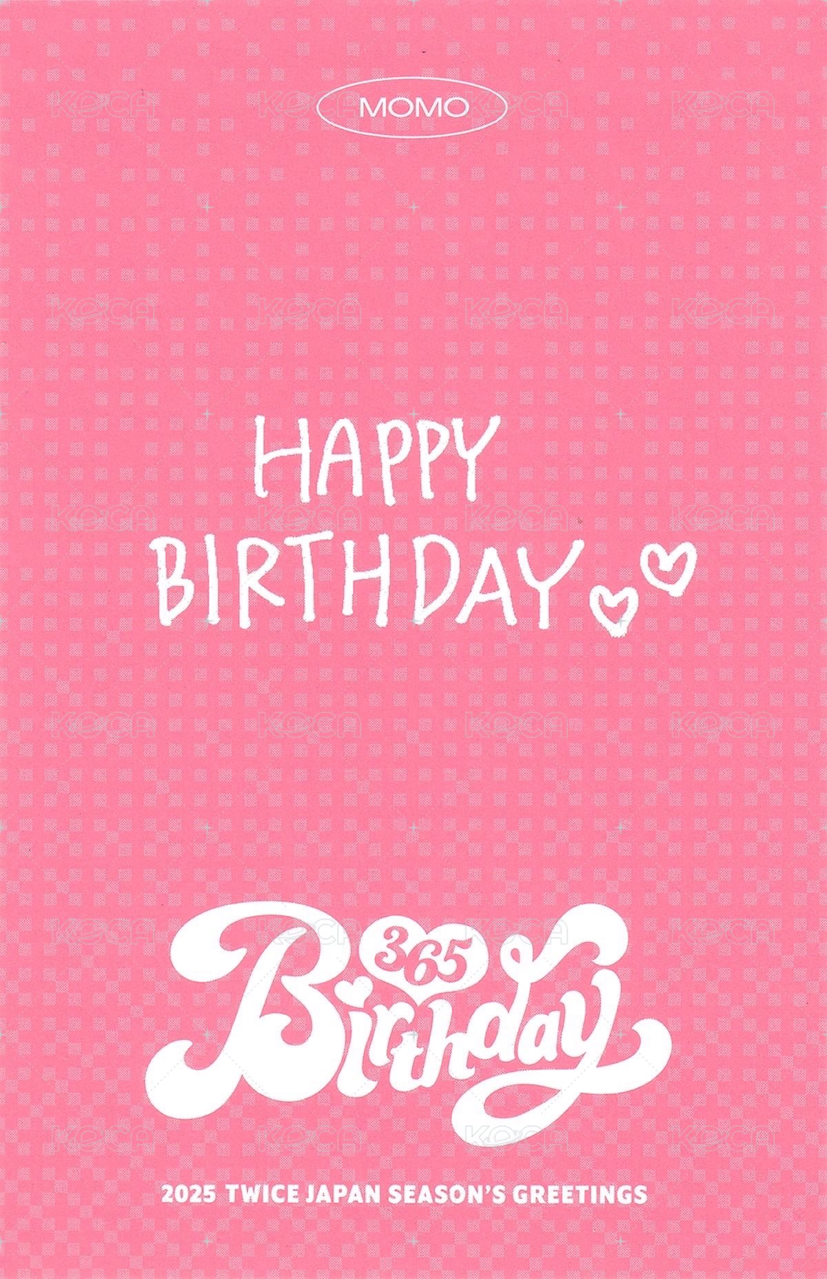 25’JP年曆 年曆卡  背面