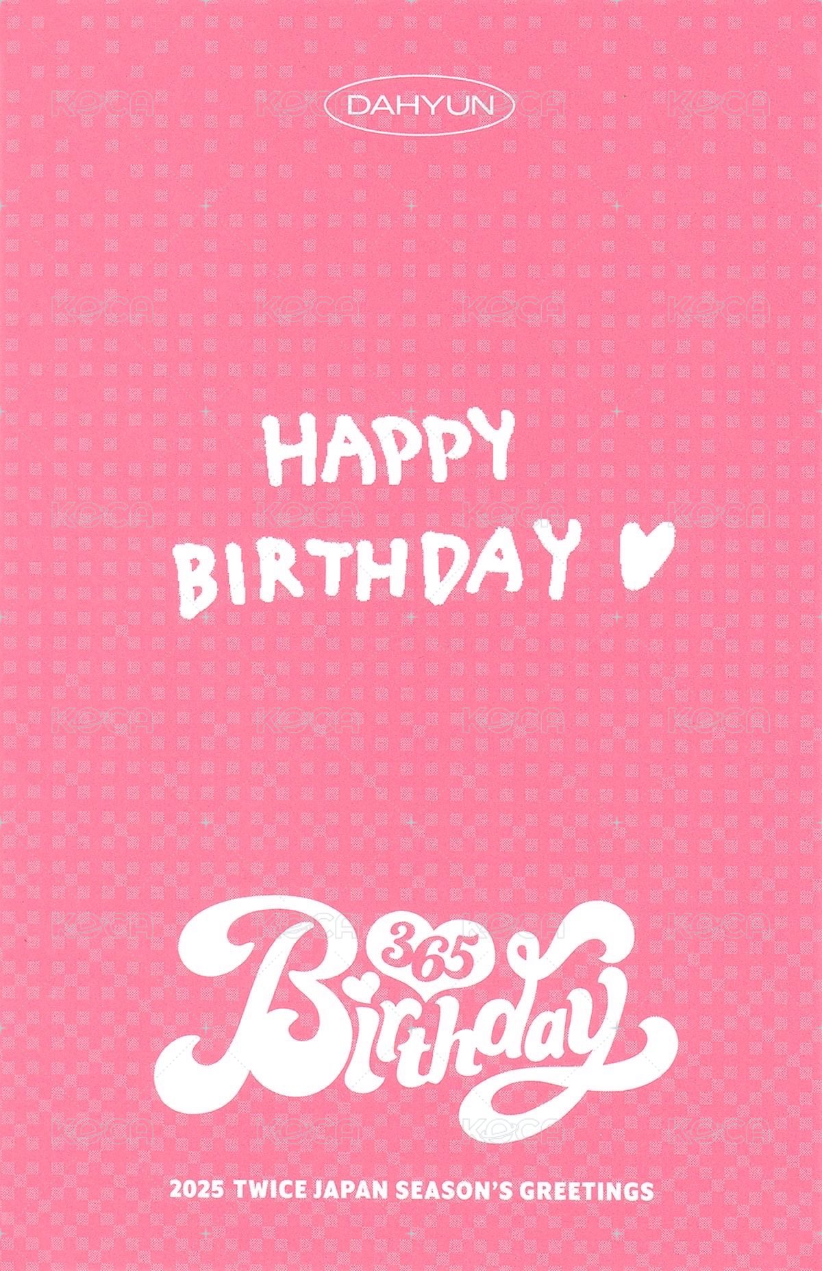 25’JP年曆 年曆卡  背面