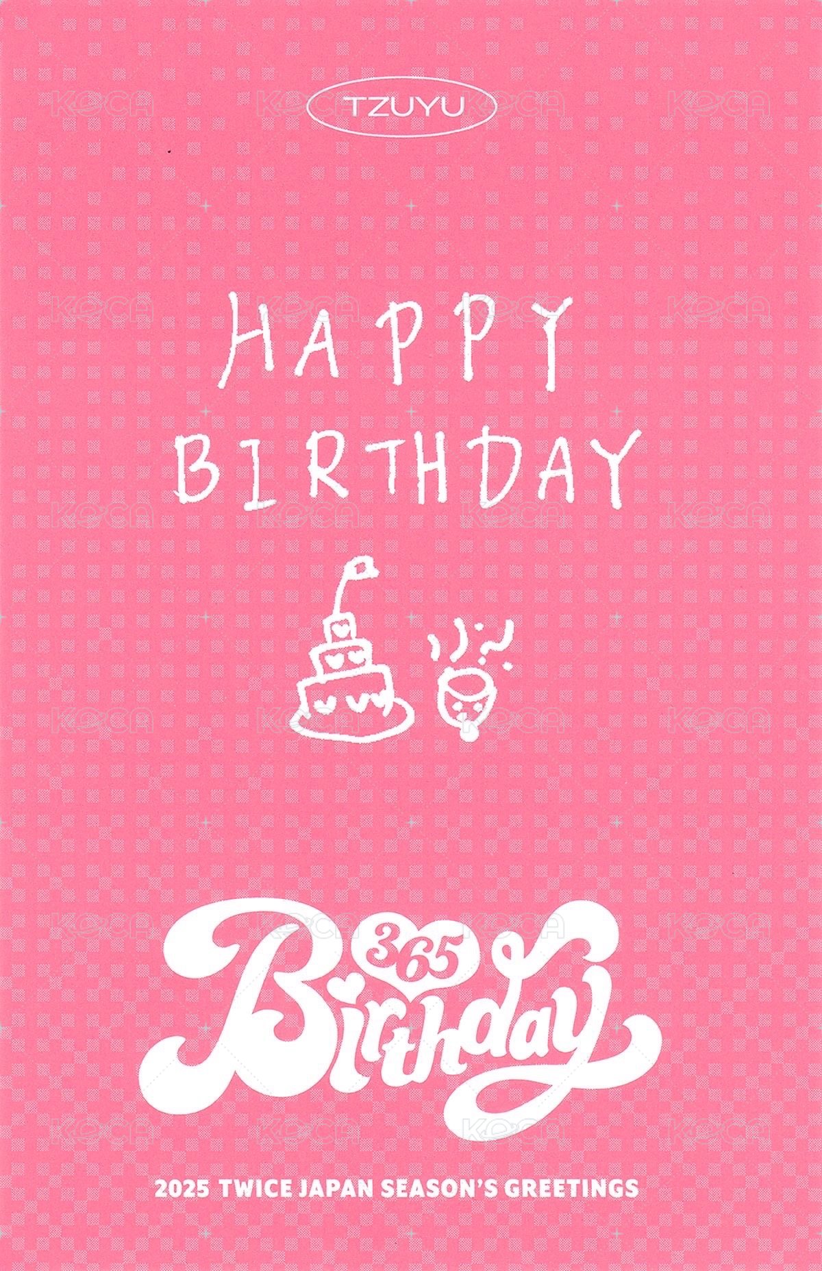 25’JP年曆 年曆卡  背面