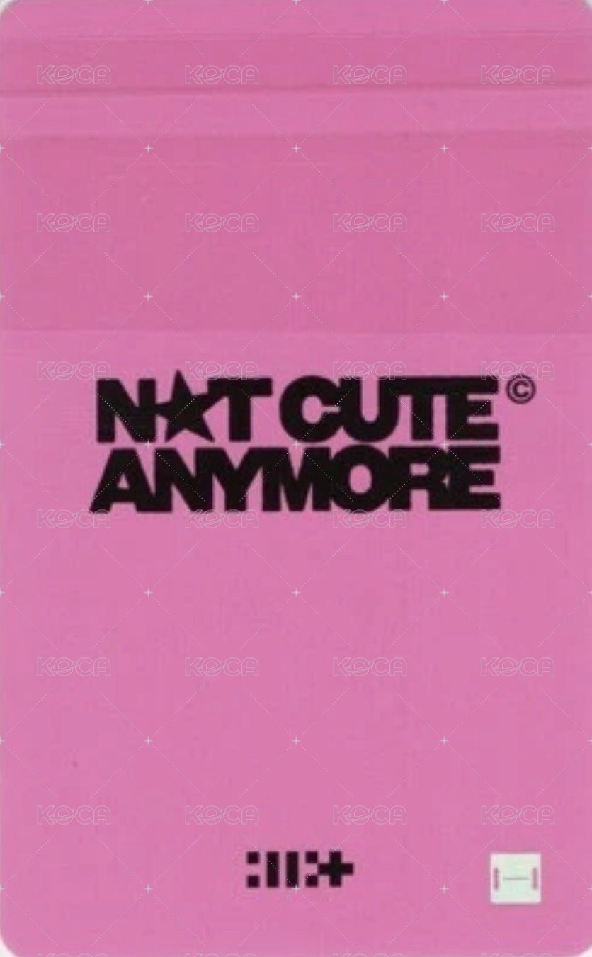 NOT CUTE ANYMORE mk 2.0 幸運卡  背面