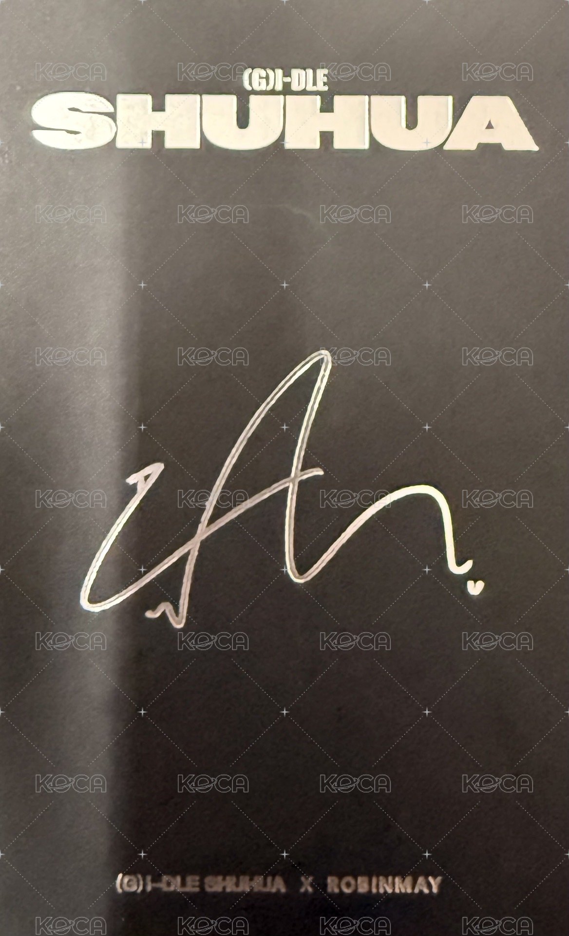 ROBINMAY 代言卡  背面