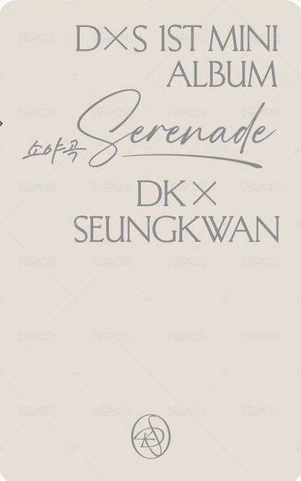 𝐃x𝐒 ‘소야곡’ 日咖 抽選卡  背面