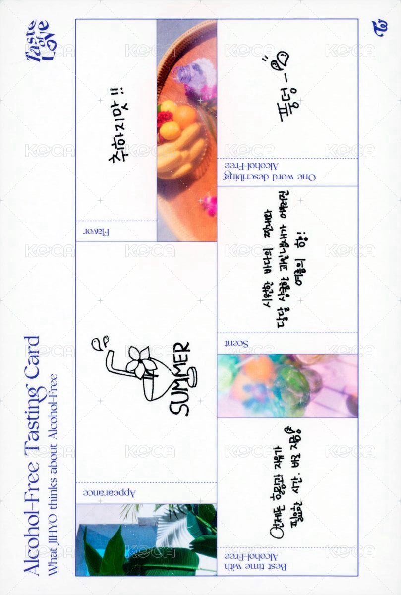 Taste of Love 專輯卡  背面