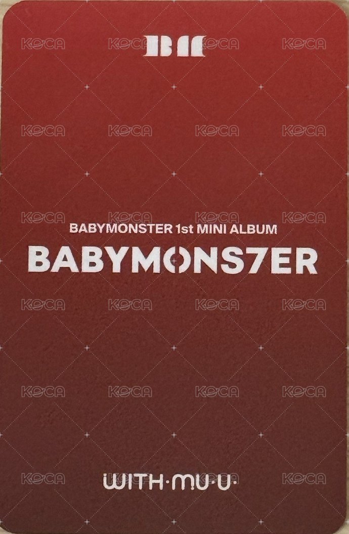 BABYMONS7ER wm 預售 特典卡  背面