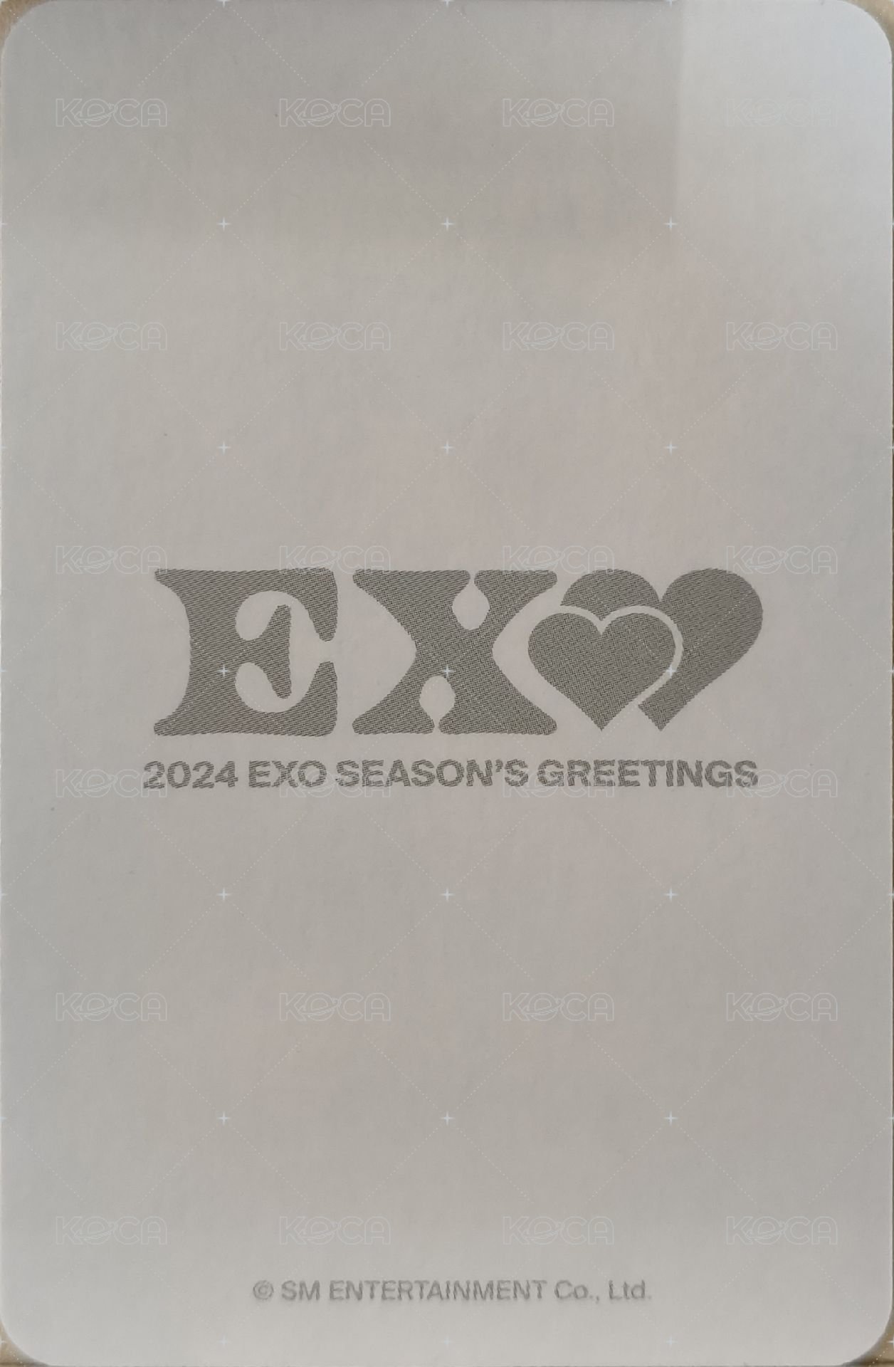 2024 EXO SEASON'S GREETINGS  年曆卡  背面