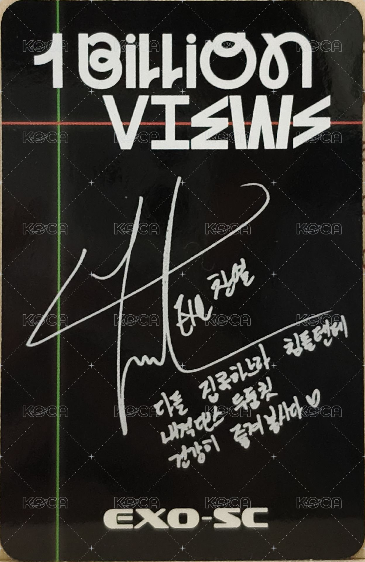 1 Billion Views 專輯卡  背面