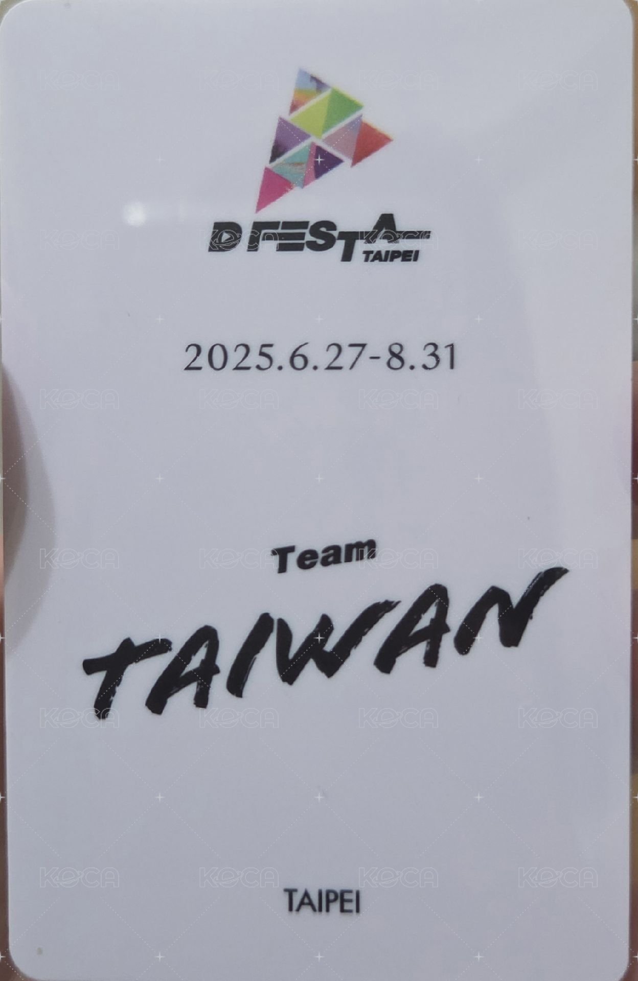 D'FESTA TP 2023 入場卡 / 場限卡  背面