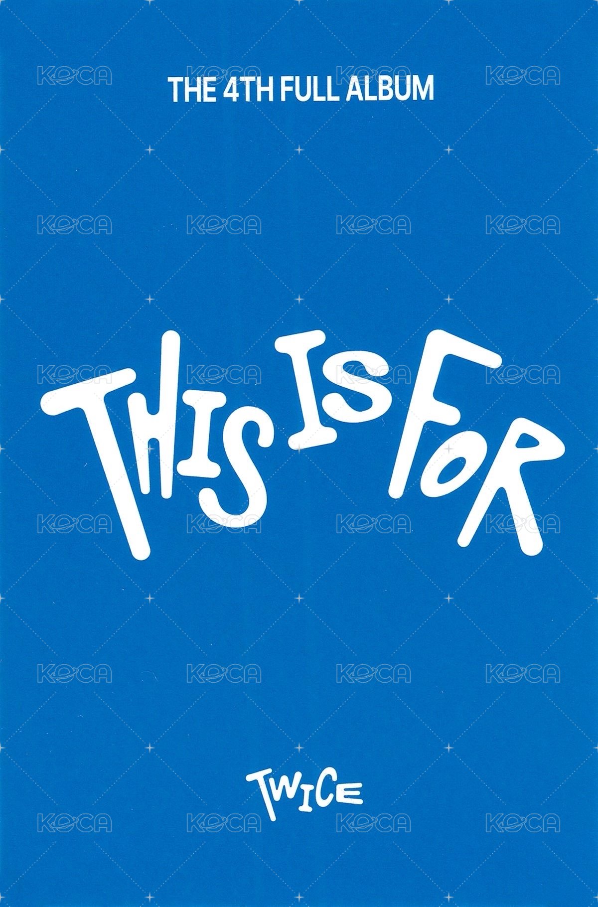 正規四 專輯卡 THIS ver. 預購禮 背面