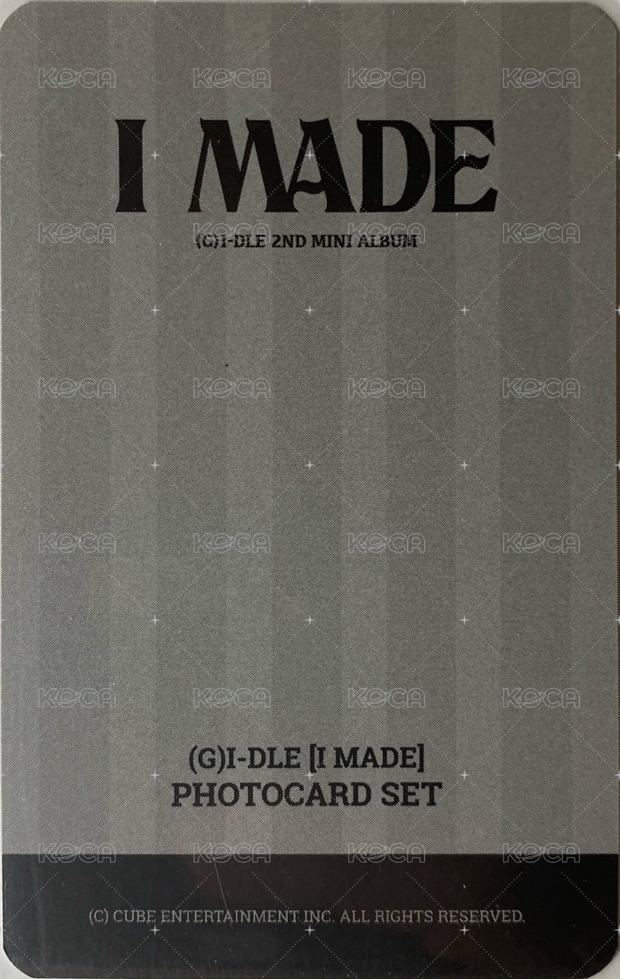 大小姐 專輯卡 紀念卡 背面