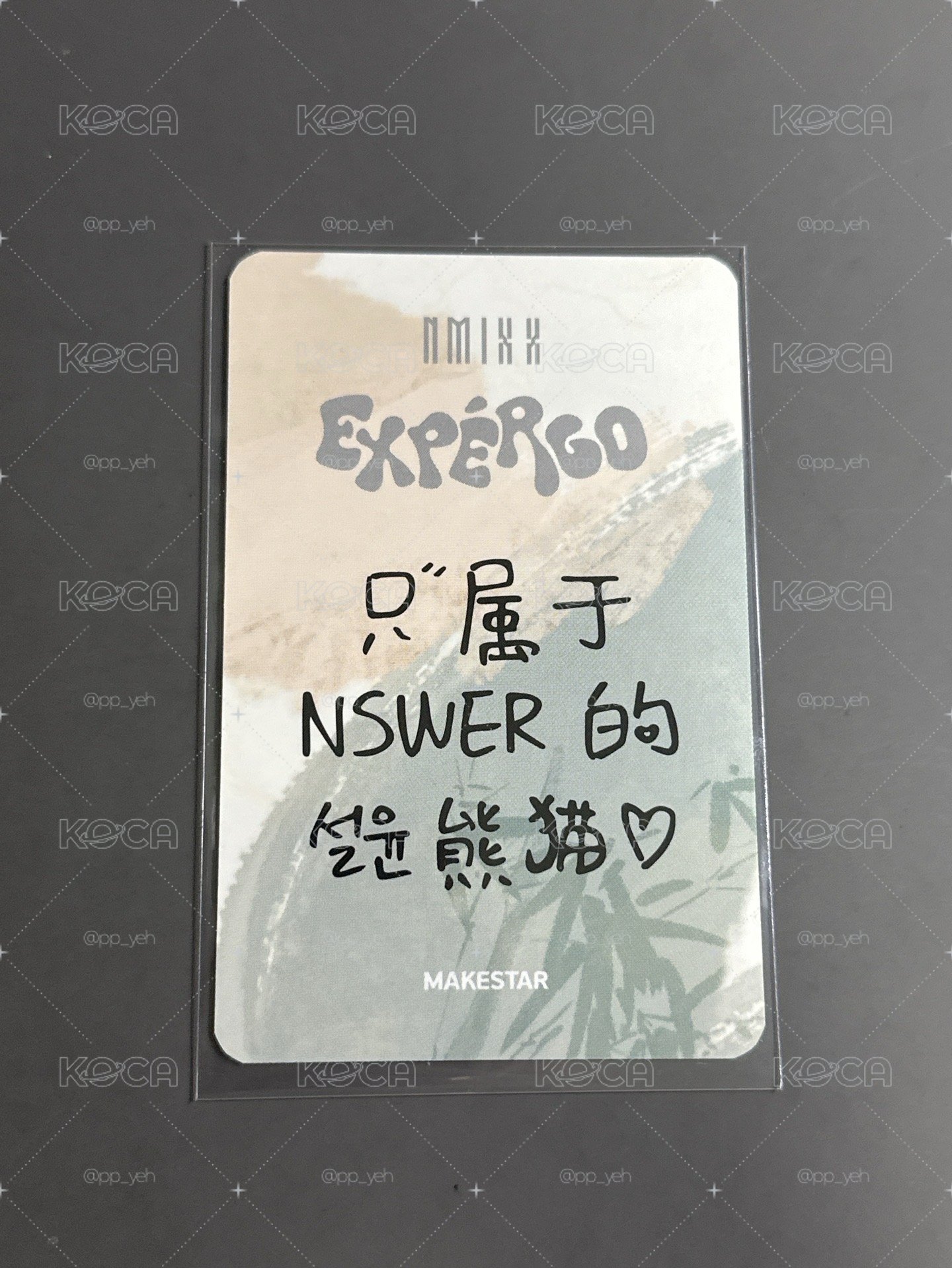 NMIXX ms熊貓薛（中文卡背）
