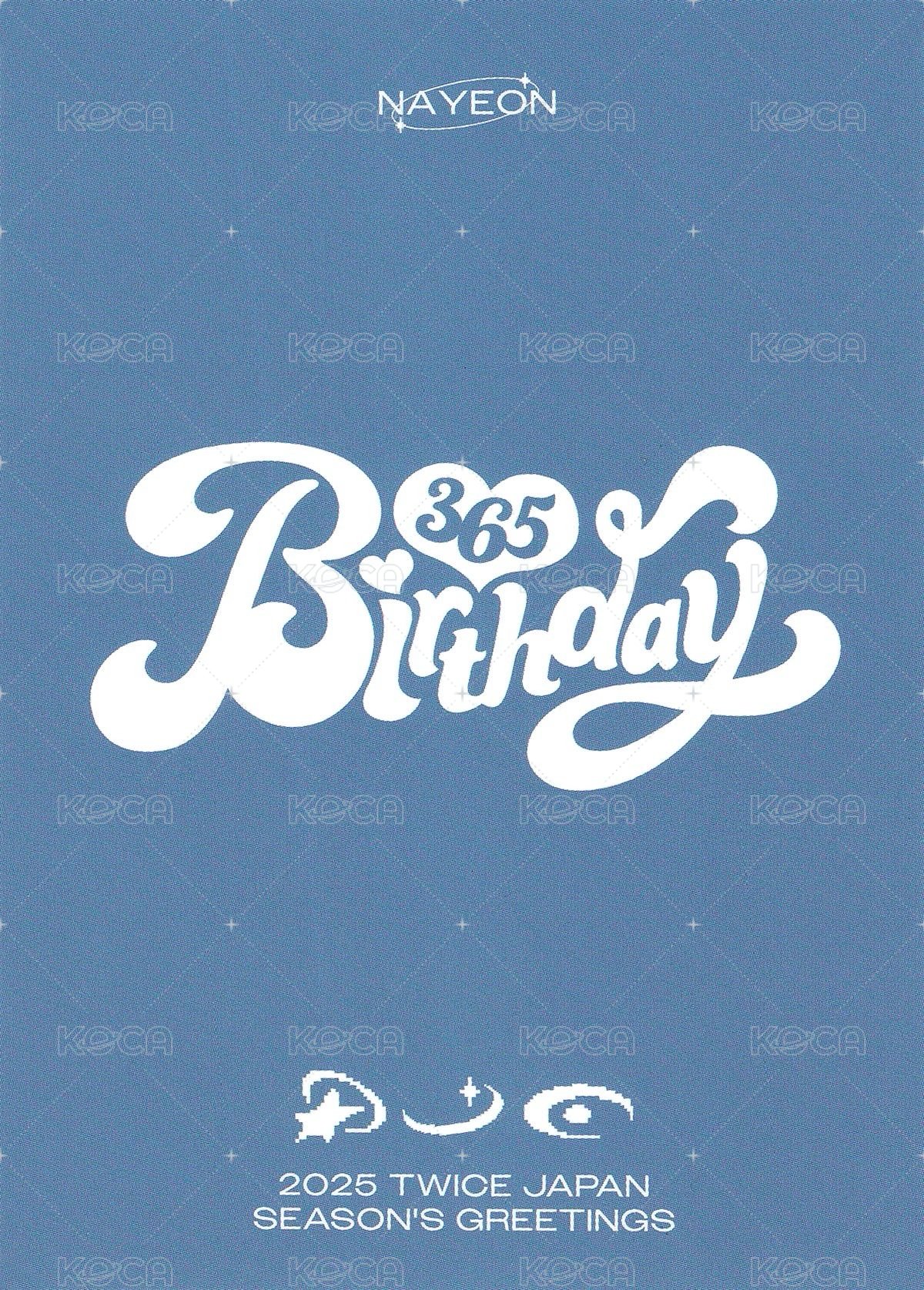 25’日本年曆 JYP JAPAN 特典卡  背面