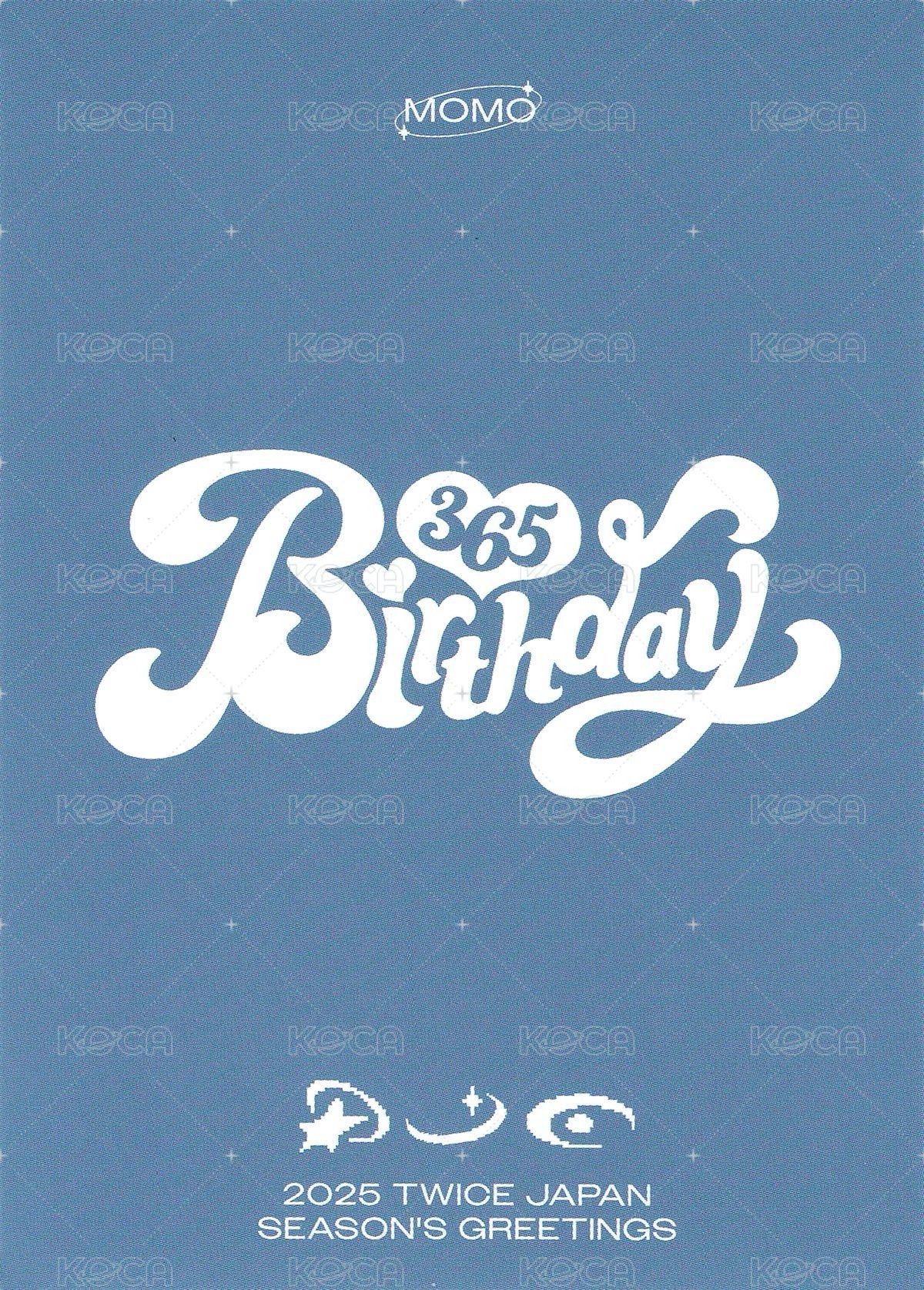 25’日本年曆 JYP JAPAN 特典卡  背面