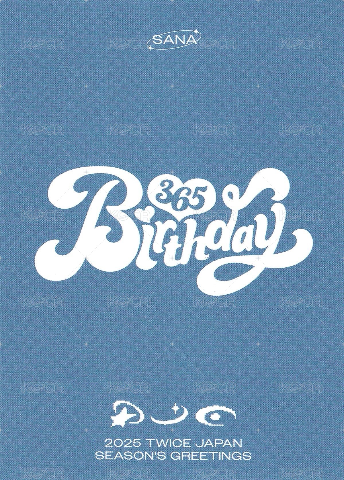 25’日本年曆 JYP JAPAN 特典卡  背面