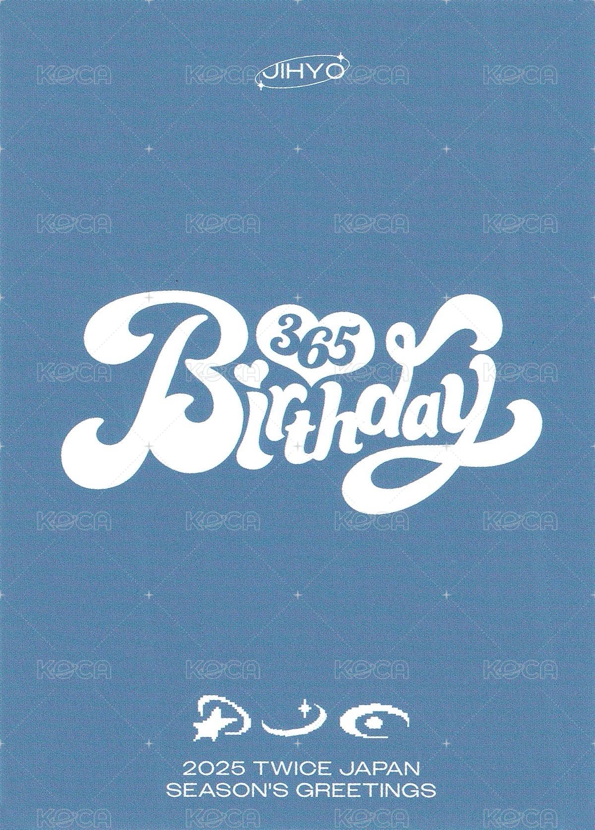 25’JP年曆 JYP JAPAN 特典卡  背面