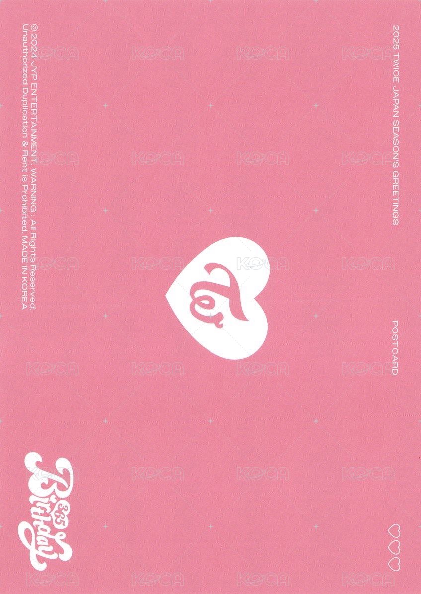 25’日本年曆 明信片  背面