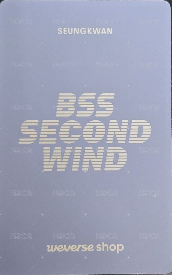 BSS ’SECOND WIND’ wvs 特典卡  背面