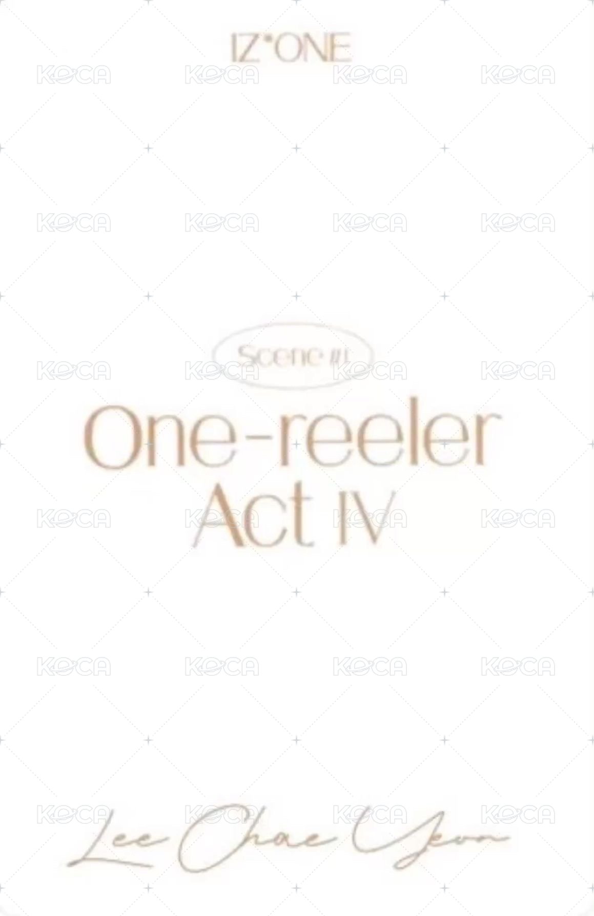 One-reeler / Act IV 專輯卡 SCENE#1 背面
