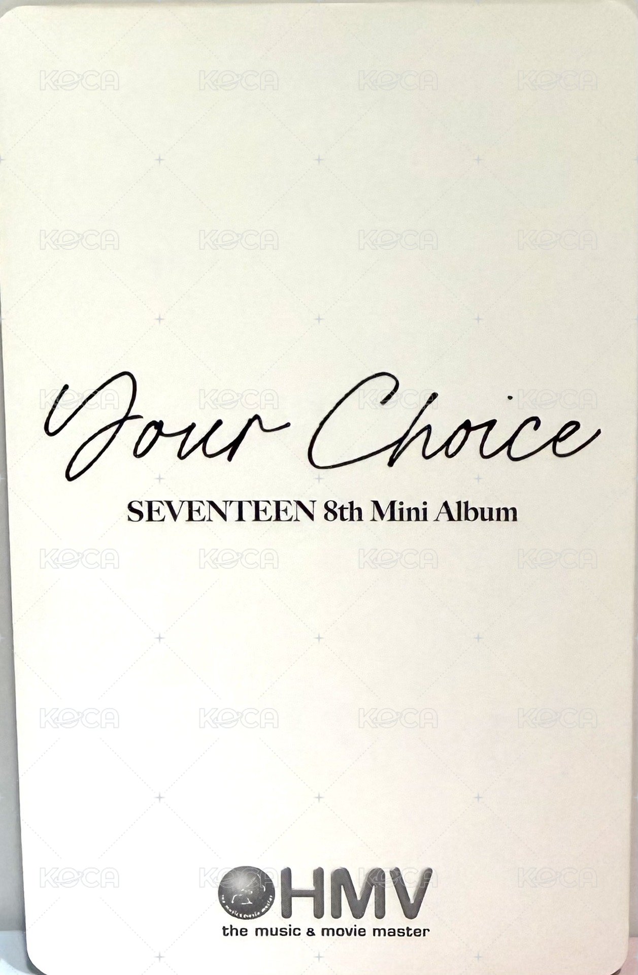 MINI8 hmv 預售 特典卡  背面