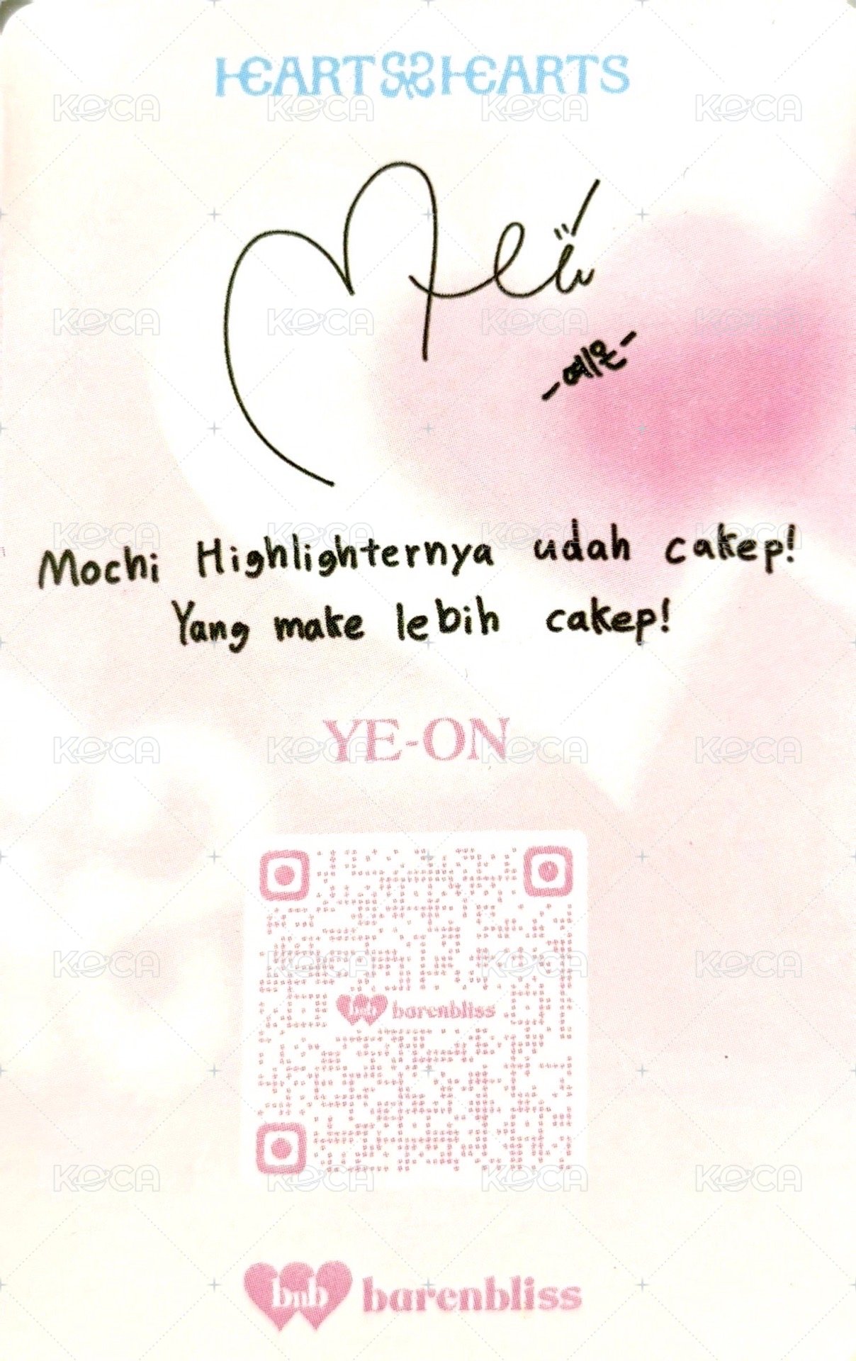 bnb 代言卡  背面