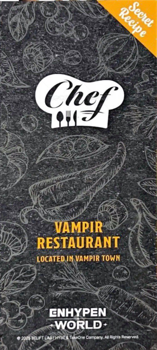 廚師主題 書籤  背面