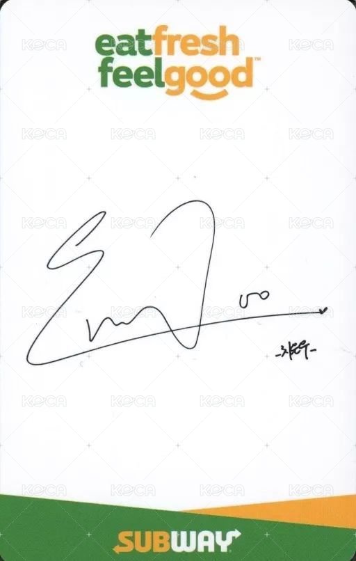 代言 代言卡 SUBWAY 背面
