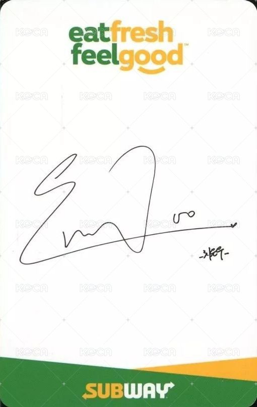 代言 代言卡 SUBWAY 背面