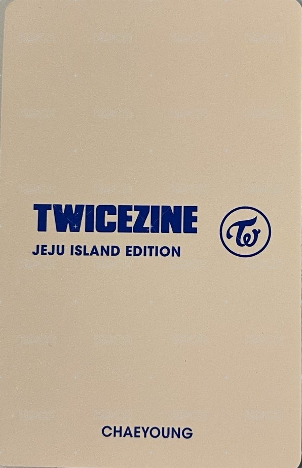 TWICEZINE 濟州島 周邊卡  背面