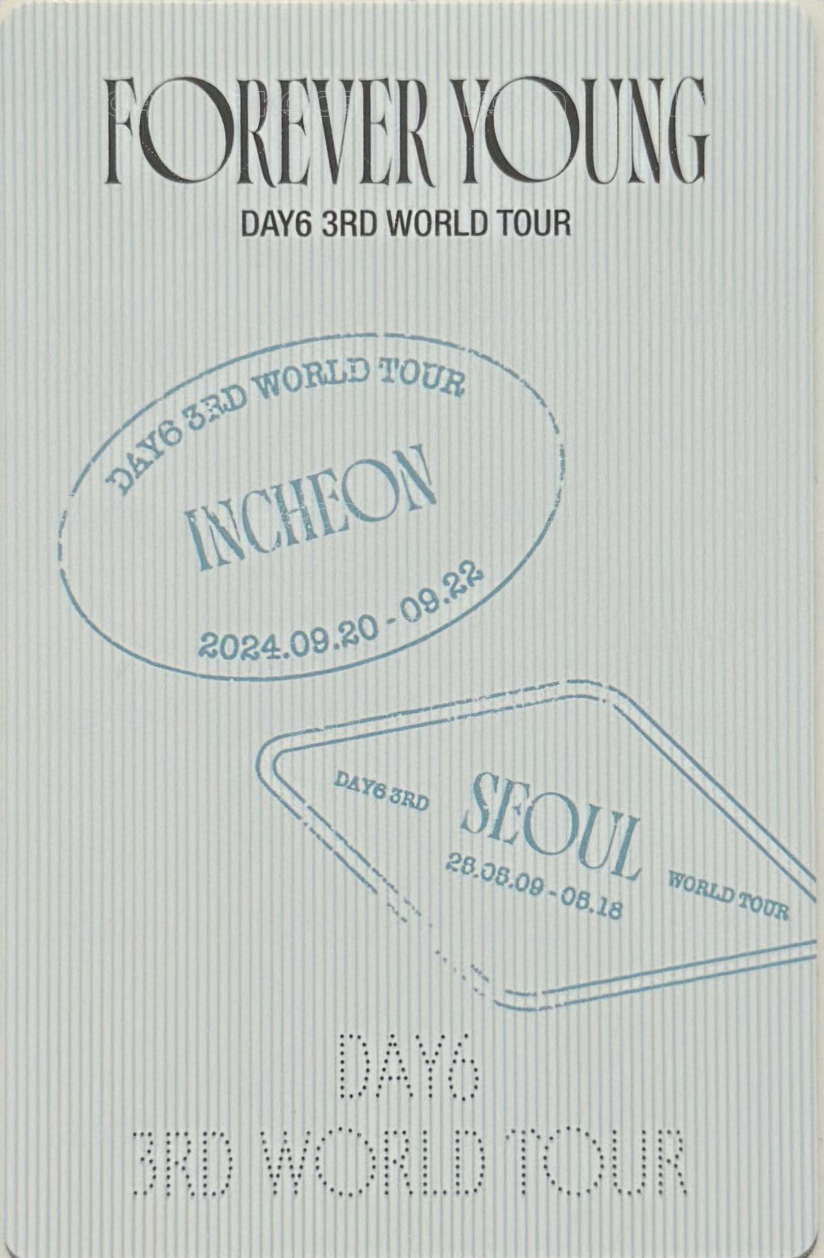 3rd世巡 演唱會 DVD / CD 卡 雙人卡 背面