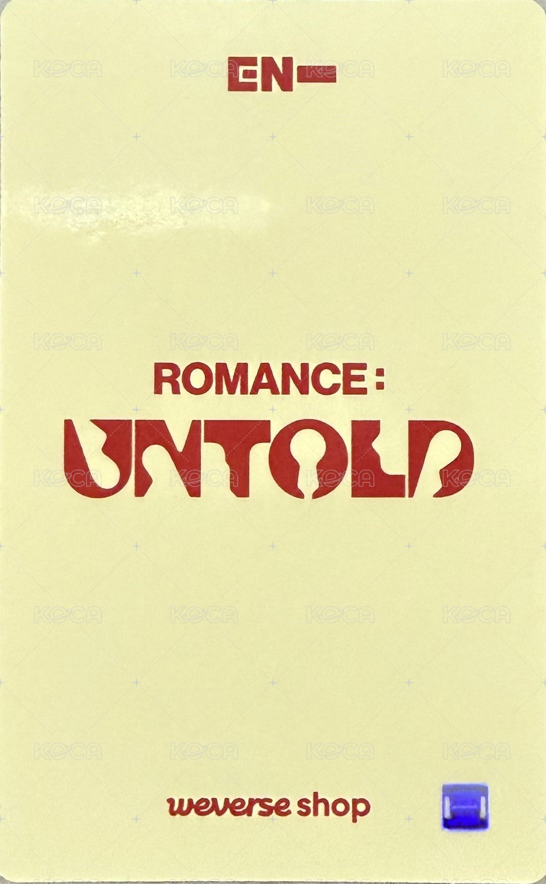 正二 wvs wvs LD 1.0 幸運卡  背面