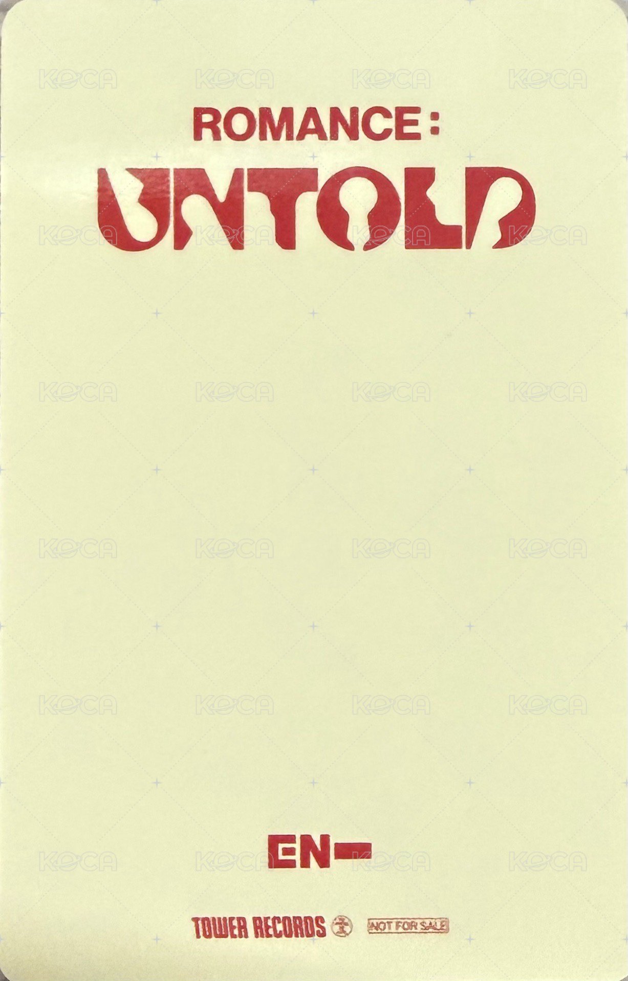 正二 塔店 特典卡  背面