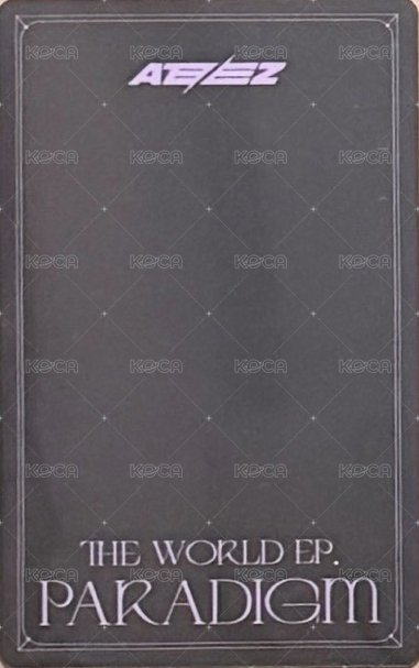 Paradigm 塔店 限定盤B 專輯卡  背面