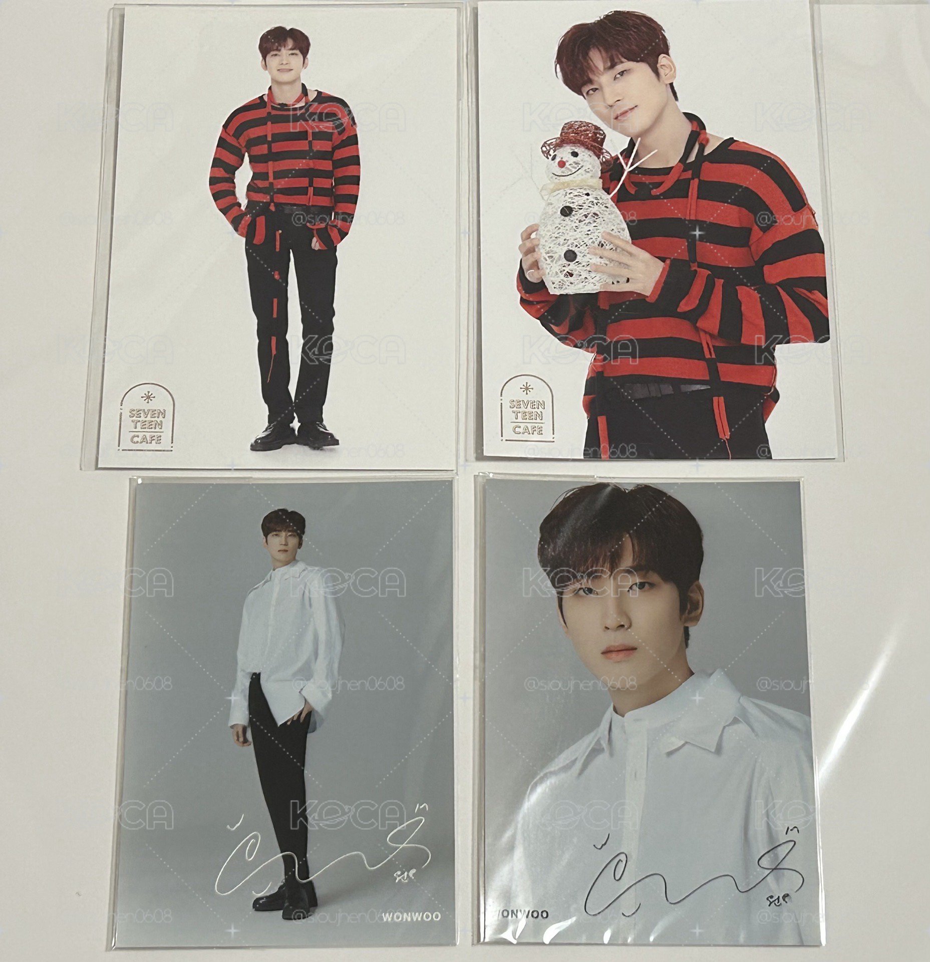 WONWOO 冬季CAFE明信片+羅森生寫真L判