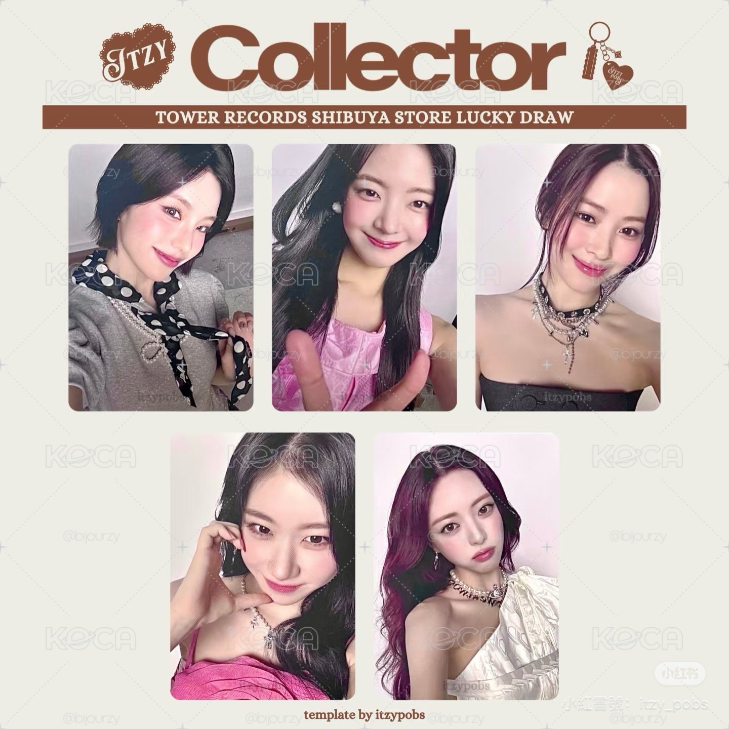 ITZY 澀谷幸運卡粒留領娜