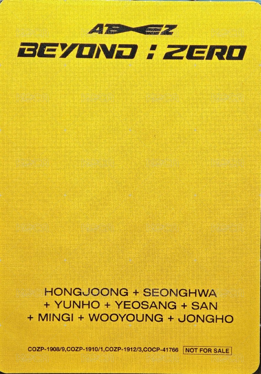 Beyond Zero 專輯卡 WHITE 背面