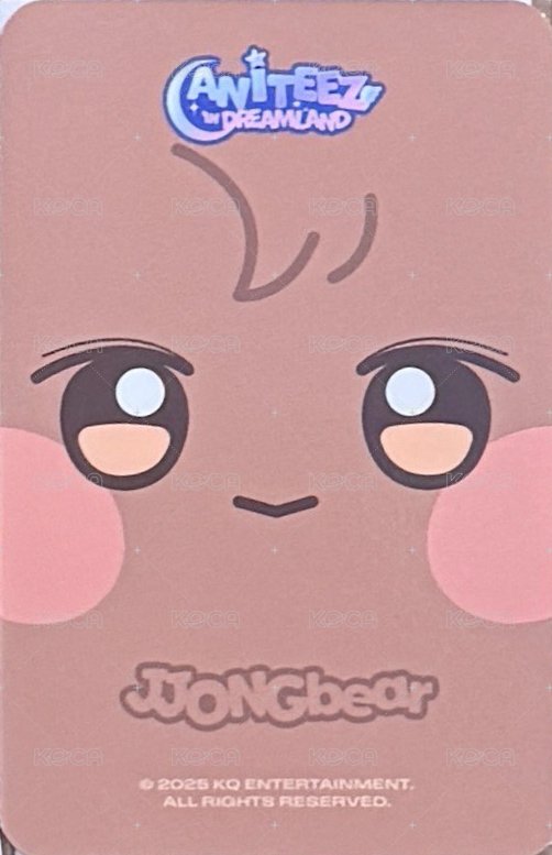 ANITEEZ IN DREAMLAND 周邊卡 MINI FACE KEYRING 背面