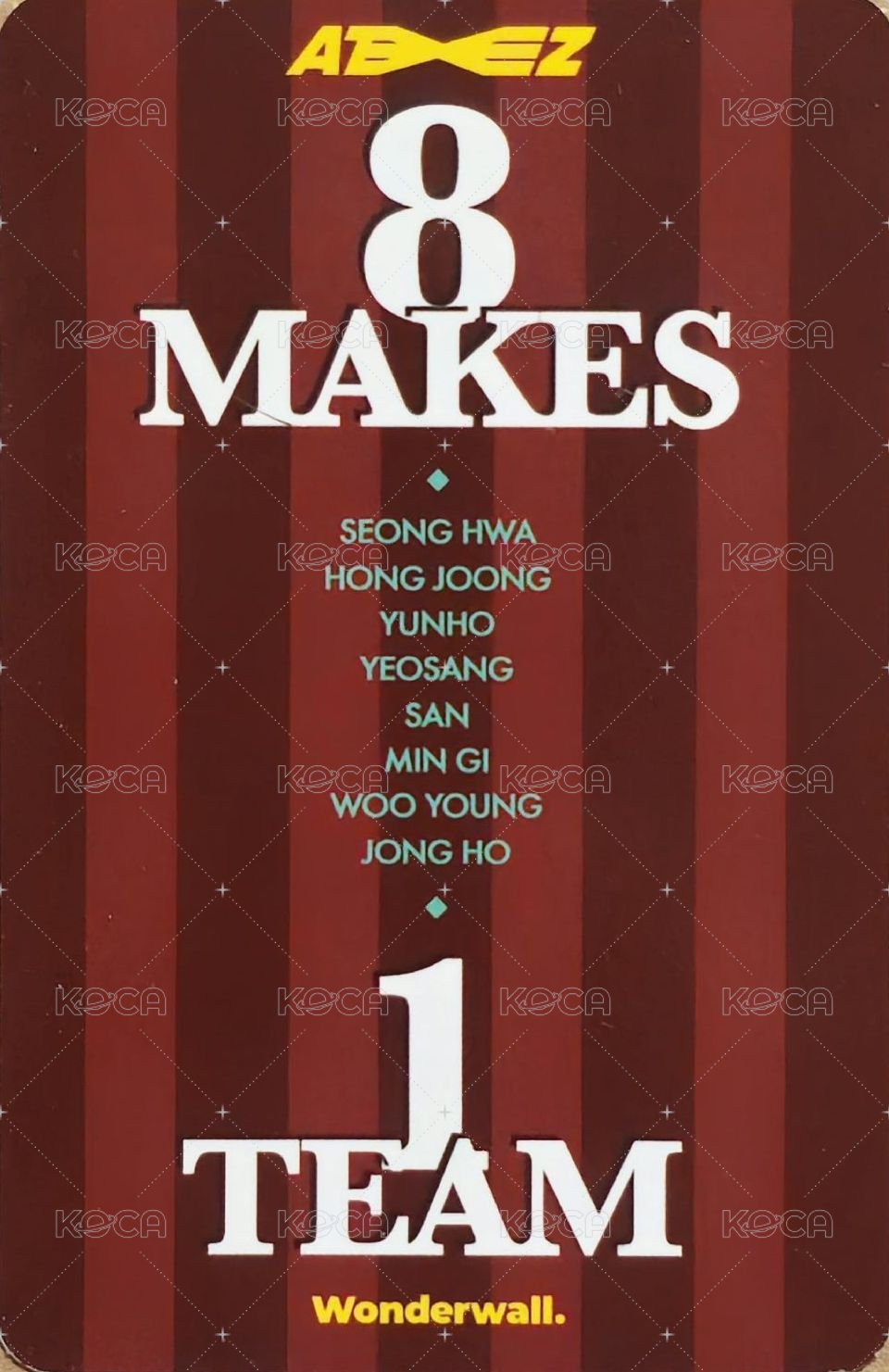 Fever Epilogue wonderwall 2.0 簽售卡  背面