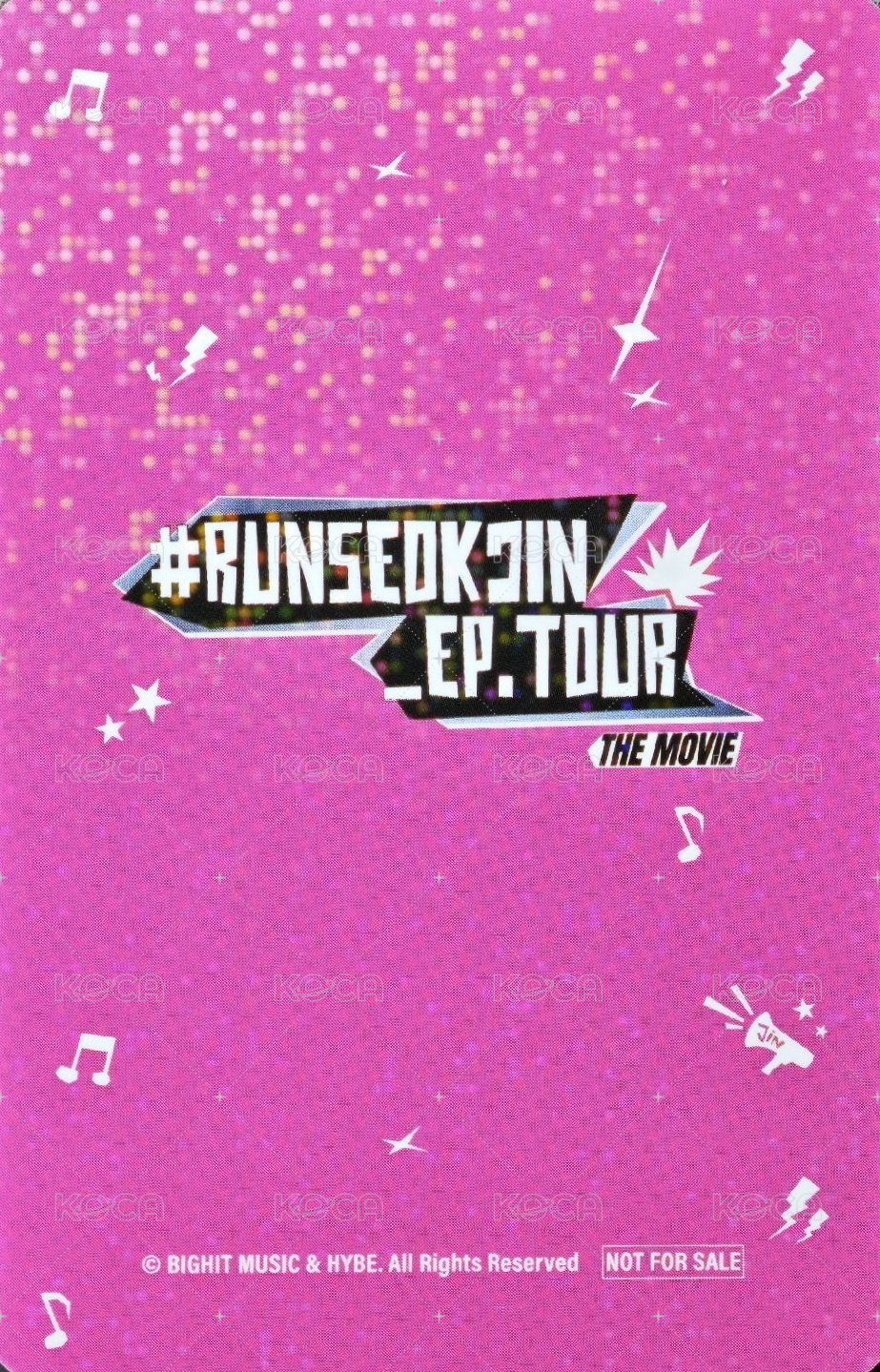 跑珍電影 電影卡 KRW2/全球特典 背面