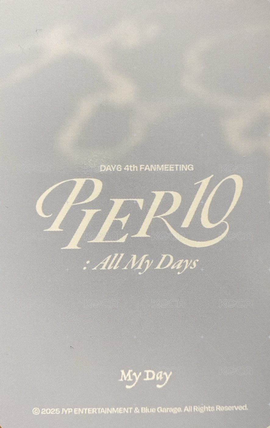 4th FM 照片裝飾組 周邊卡  背面