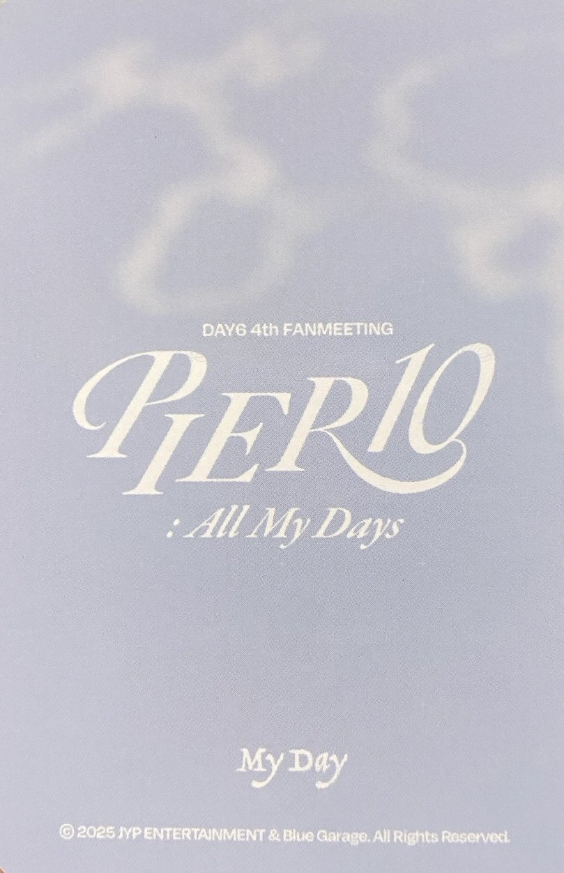 4th FM 照片裝飾組 周邊卡  背面