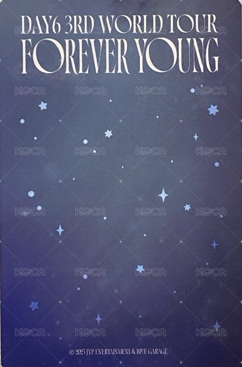 3rd世巡 壓克力立牌 周邊卡  背面