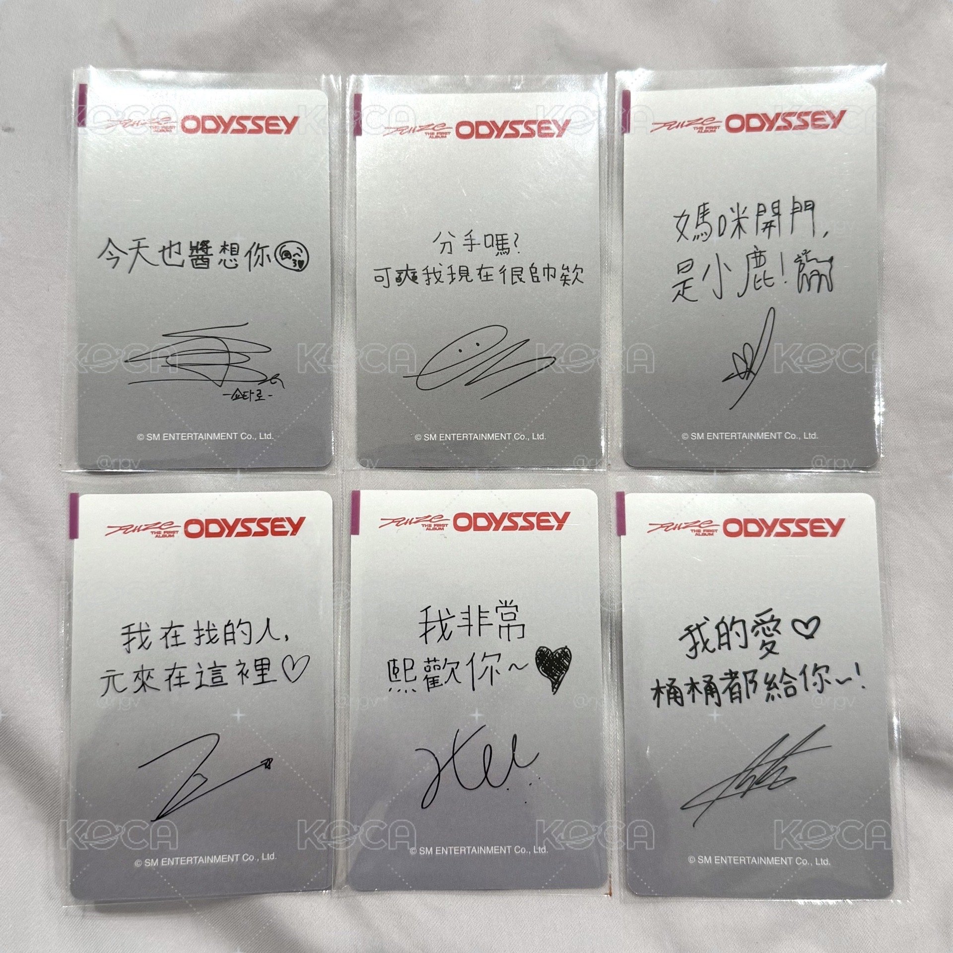 ODYSSEY km 台北 簽售卡 中文卡背 將太郎 恩奭 成燦 元彬 炤熙 Anton