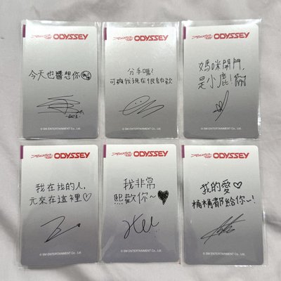 ODYSSEY km 台北 簽售卡 中文卡背 將太郎 恩奭 成燦 元彬 炤熙 Anton